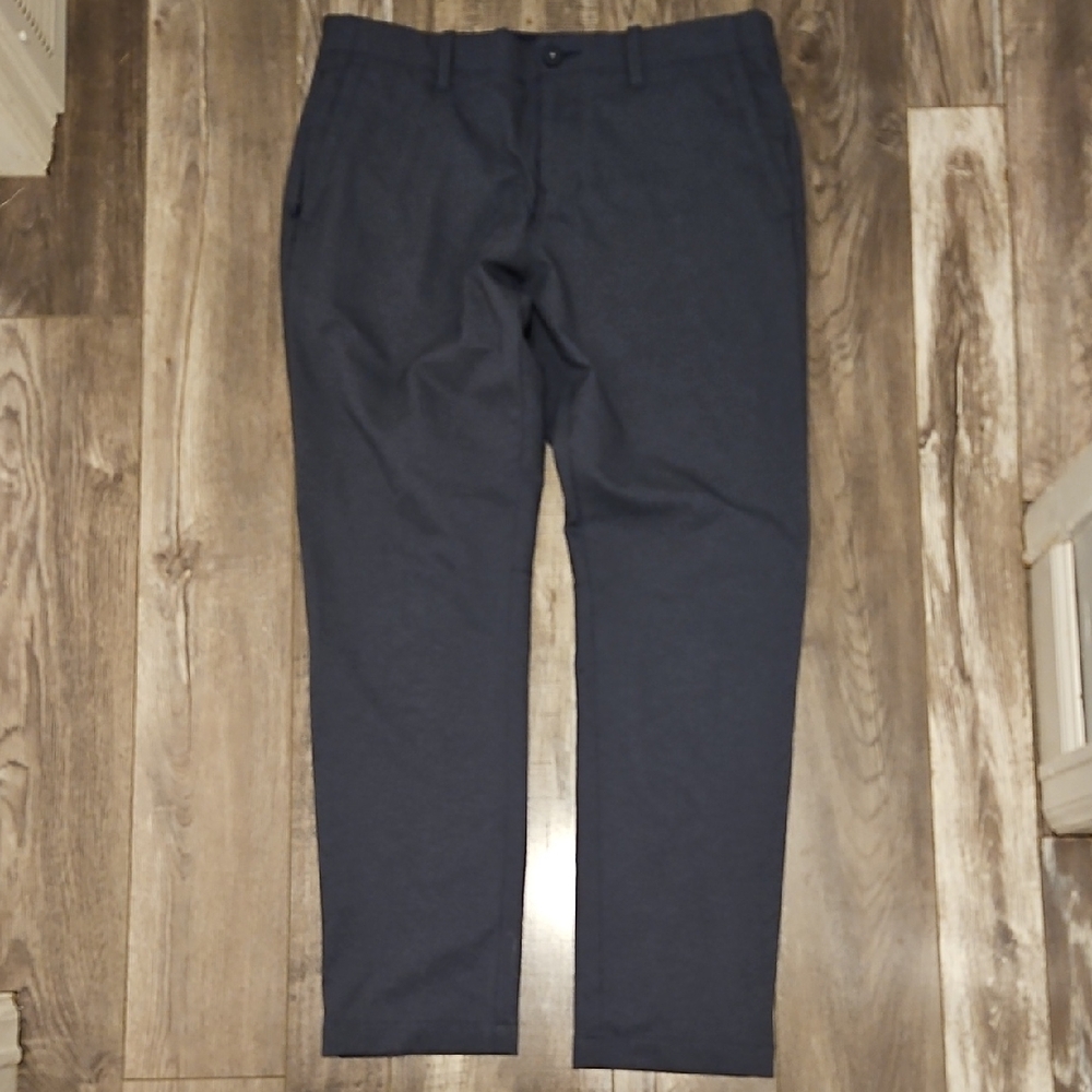 Tommy Bahama On Par Flat Front Golf Pants Blue Stretch Zipper Chinos 32x30 Men's